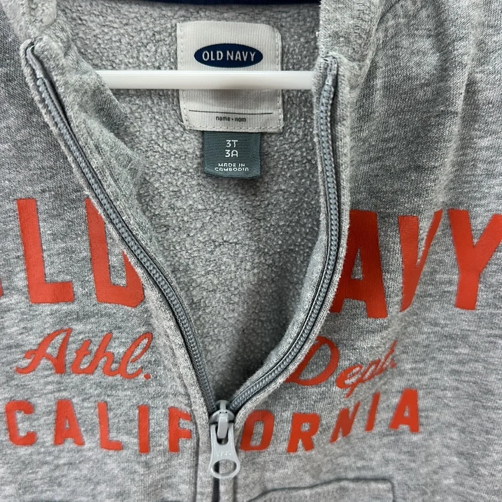 Old Navy Zip Hoodie‎ size 3 California athletic dept
